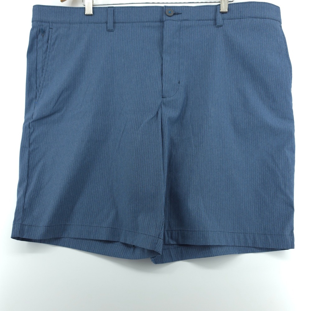 Tommy Bahama Mens Shorts Barbados Pro Vista Check Blue 44 Moisture Wicking NEW
